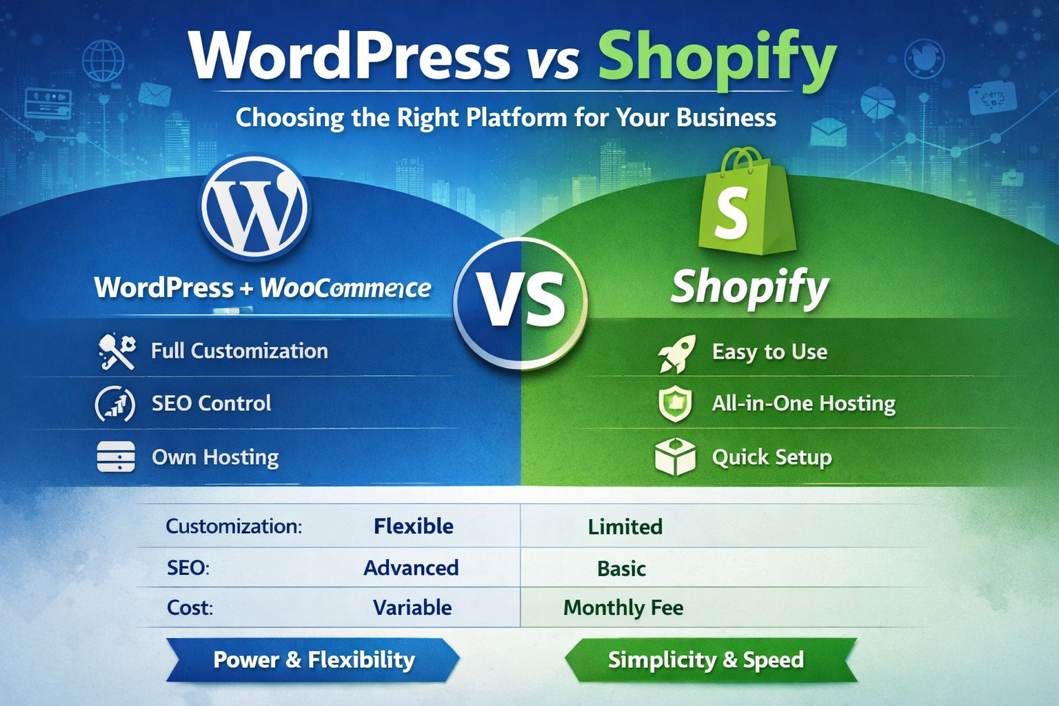 You are currently viewing WordPress vs Shopify: Choosing the Right Platform for Your Business