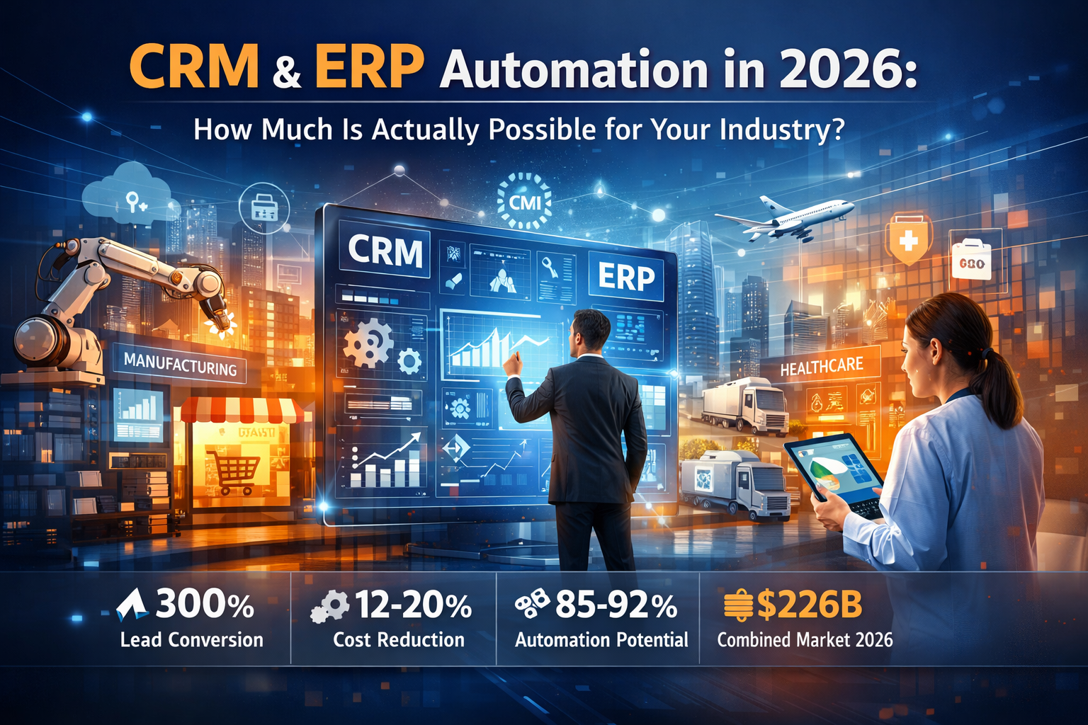 Read more about the article CRM & ERP Automation in 2026: How Much Is Actually Possible for Your Industry?